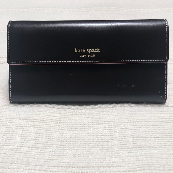 kate spade Handbags - Kate Spade Brown and Pink Wallet with Snap Closure